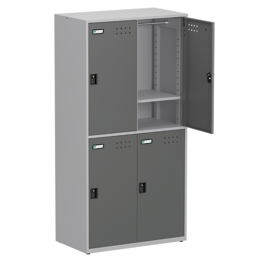 FBB-204-配置吊衣桿及活動棚板1格1片