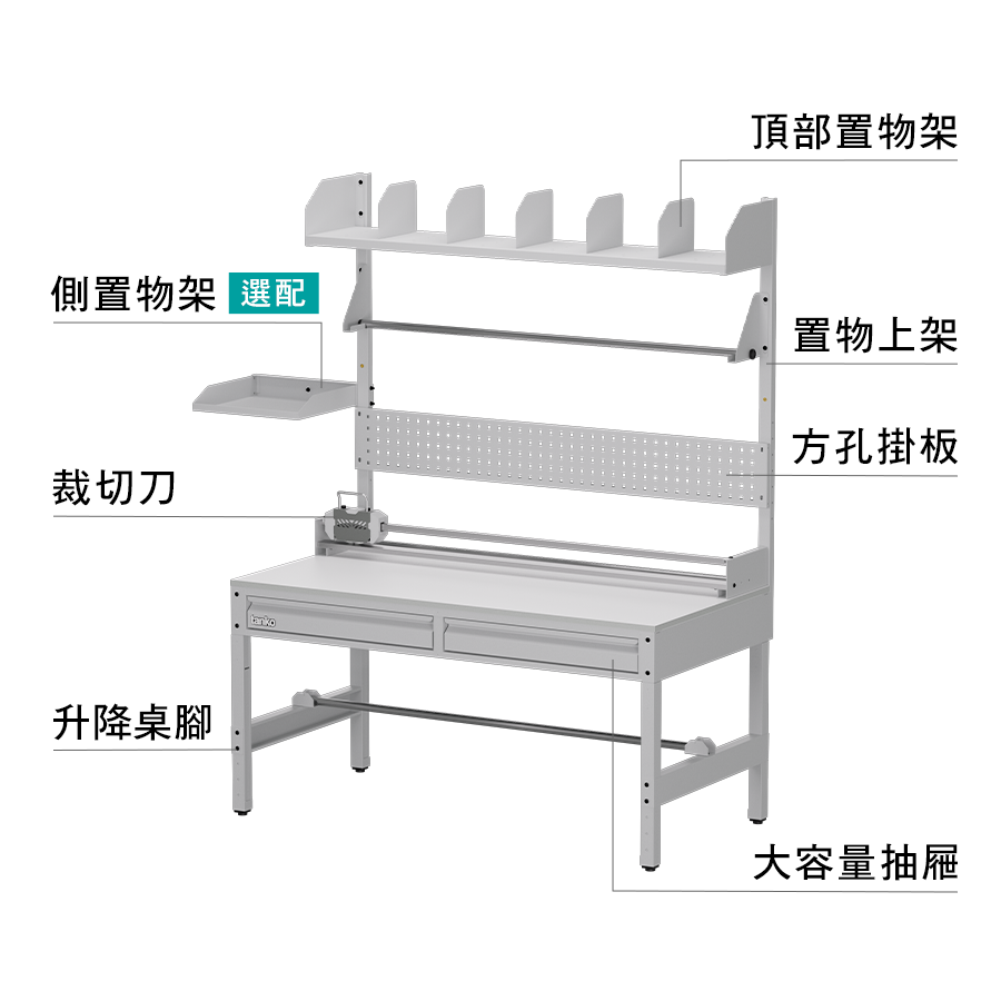 天鋼包裝桌的特色說明