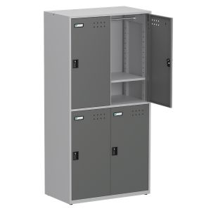 FBB-204-配置吊衣桿及活動棚板1格1片